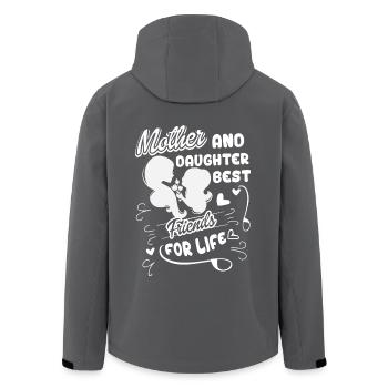 Mother's Day Mother And Daughter Best Friend - Men’s Recycled Softshell Jacket by Stanley/Stella - anthracite - Back - AI Model Male 185 light (185cm)