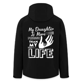 Mother's Day My Daughter Is More Precious - Men’s Recycled Softshell Jacket by Stanley/Stella - black - Back - AI Model Male 185 light (185cm)