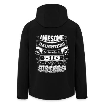 Sister Get Promoted To Big Sisters - Men’s Recycled Softshell Jacket by Stanley/Stella - black - Back - AI Model Male 185 light (185cm)