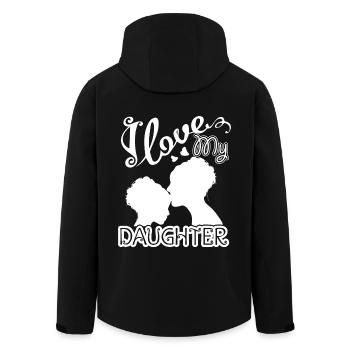 Mother's Day I Love My Daughter - Men’s Recycled Softshell Jacket by Stanley/Stella - black - Back - AI Model Male 185 light (185cm)