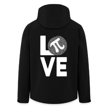 Pi Day Love Pi Funny Math - Men’s Recycled Softshell Jacket by Stanley/Stella - black - Back - AI Model Male 185 light (185cm)
