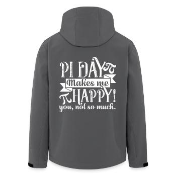 Pi Day Pi Day Makes Me Happy - Men’s Recycled Softshell Jacket by Stanley/Stella - black - Back - AI Model Male 185 light (185cm)