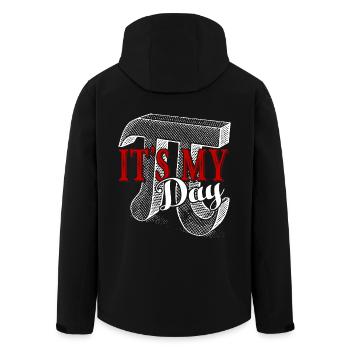 Pi Day Pi Day It's My Day - Men’s Recycled Softshell Jacket by Stanley/Stella - black - Back - AI Model Male 185 light (185cm)