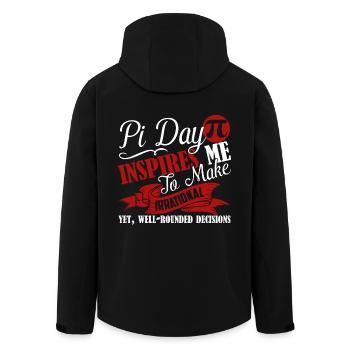 Pi Day Pi Day Inspires Me - Men’s Recycled Softshell Jacket by Stanley/Stella - black - Back - AI Model Male 185 light (185cm)
