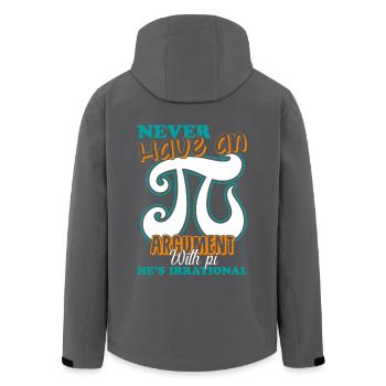 Pi Day Never Argument With Pi - Men’s Recycled Softshell Jacket by Stanley/Stella - black - Back - AI Model Male 185 light (185cm)