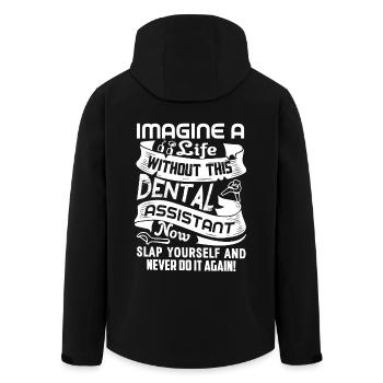 Dental Assistant Life Without Dental Assistant - Men’s Recycled Softshell Jacket by Stanley/Stella - black - Back - AI Model Male 185 light (185cm)