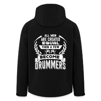 Drummer Few Men Become Drummers - Men’s Recycled Softshell Jacket by Stanley/Stella - black - Back - AI Model Male 185 light (185cm)
