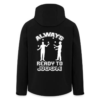Juggling Always Ready to Juggle - Men’s Recycled Softshell Jacket by Stanley/Stella - black - Back - AI Model Male 185 light (185cm)