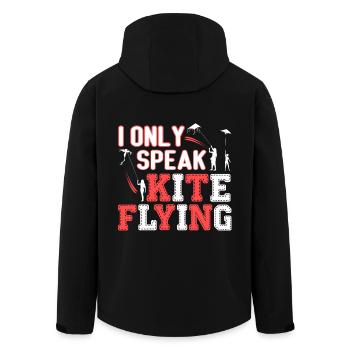 Kite Flying I Only Speak Kite Flying - Men’s Recycled Softshell Jacket by Stanley/Stella - black - Back - AI Model Male 185 light (185cm)