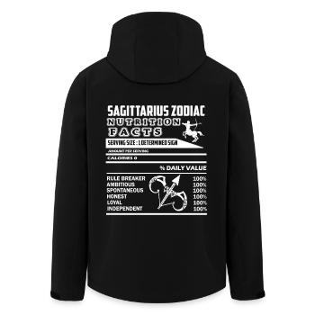 Sagittarius Zodiac Nutrition Facts Horoscope - Men’s Recycled Softshell Jacket by Stanley/Stella - black - Back - AI Model Male 185 light (185cm)