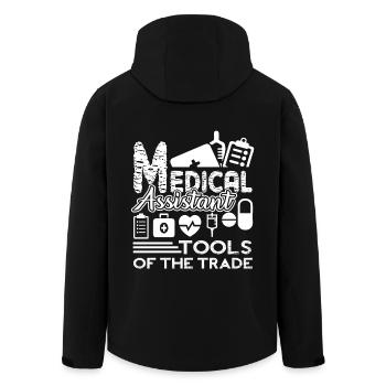 Medical Assistant Tools Of The Trade - Men’s Recycled Softshell Jacket by Stanley/Stella - black - Back - AI Model Male 185 light (185cm)