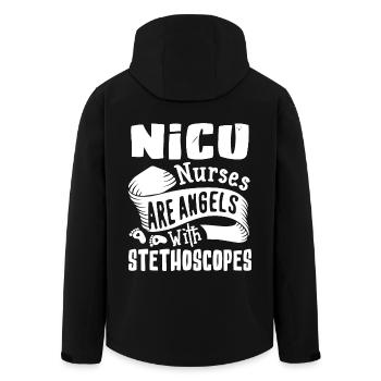 Nicu Nurse Nicu Nurses Are Angels - Men’s Recycled Softshell Jacket by Stanley/Stella - black - Back - AI Model Male 185 light (185cm)