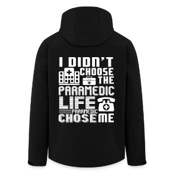Paramedic Life Chose Me - Men’s Recycled Softshell Jacket by Stanley/Stella - black - Back - AI Model Male 185 light (185cm)
