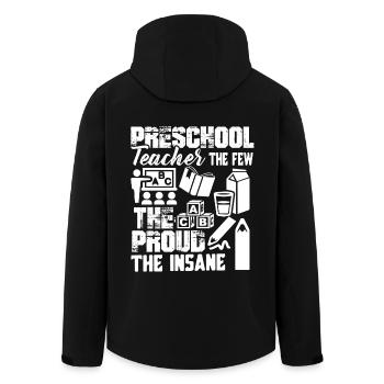 Preschool Teacher The Proud The ABC The Insane - Men’s Recycled Softshell Jacket by Stanley/Stella - black - Back - AI Model Male 185 light (185cm)