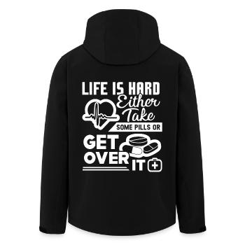 Pharmacy Technician Life Is Hard Take Some Pills - Men’s Recycled Softshell Jacket by Stanley/Stella - black - Back - AI Model Male 185 light (185cm)