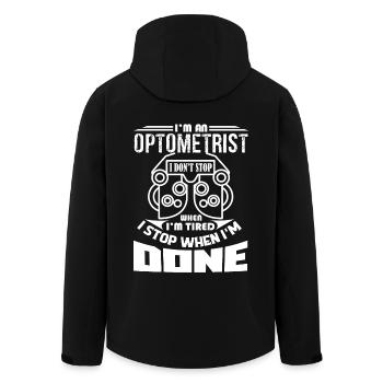 Optometrist I Stop When I am Done - Men’s Recycled Softshell Jacket by Stanley/Stella - black - Back - AI Model Male 185 light (185cm)