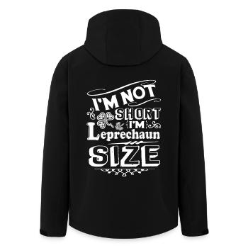 St Patrick's Day I am Leprechaun Size St Patrick - Men’s Recycled Softshell Jacket by Stanley/Stella - black - Back - AI Model Male 185 light (185cm)