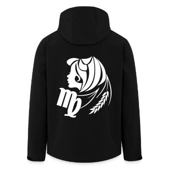 Virgo Symbol Sign of Zodiac Funny Horoscope - Men’s Recycled Softshell Jacket by Stanley/Stella - black - Back - AI Model Male 185 light (185cm)