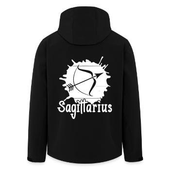 Sagittarius Sagittarius Zodiac Star - Men’s Recycled Softshell Jacket by Stanley/Stella - black - Back - AI Model Male 185 light (185cm)