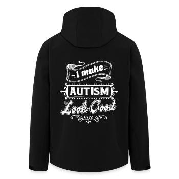 Autism Awareness I Make Autism Look Good - Men’s Recycled Softshell Jacket by Stanley/Stella - black - Back - AI Model Male 185 light (185cm)