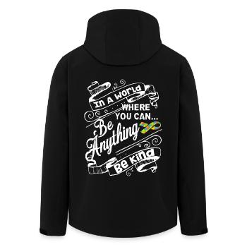 Autism Awareness in A World When You Can Be Kind - Men’s Recycled Softshell Jacket by Stanley/Stella - black - Back - AI Model Male 185 light (185cm)