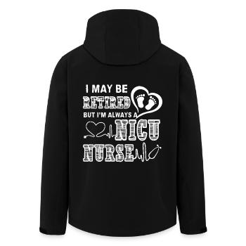 Nicu Nurse Always A Nicu Nurse - Men’s Recycled Softshell Jacket by Stanley/Stella - black - Back - AI Model Male 185 light (185cm)
