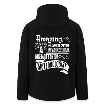Meteorologist Amazing Meteorologist - Men’s Recycled Softshell Jacket by Stanley/Stella - black - Back - AI Model Male 185 light (185cm)