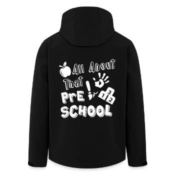 All About That Preschool Teacher - Men’s Recycled Softshell Jacket by Stanley/Stella - black - Back - AI Model Male 185 light (185cm)