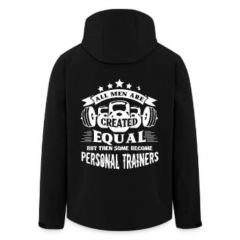 Personal Trainer Proud Personal Trainer - Men’s Recycled Softshell Jacket by Stanley/Stella - black - Back - AI Model Male 185 light (185cm)