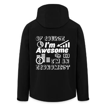 Economist I am An Awesome Economist - Men’s Recycled Softshell Jacket by Stanley/Stella - black - Back - AI Model Male 185 light (185cm)