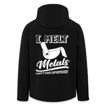 Blacksmith I Melt Metals - Men’s Recycled Softshell Jacket by Stanley/Stella - black - Back - AI Model Male 185 light (185cm)