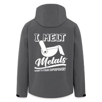 Blacksmith I Melt Metals - Men’s Recycled Softshell Jacket by Stanley/Stella - anthracite - Back - AI Model Male 185 light (185cm)