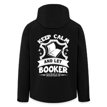 Booker Let Booker Handle It - Men’s Recycled Softshell Jacket by Stanley/Stella - black - Back - AI Model Male 185 light (185cm)