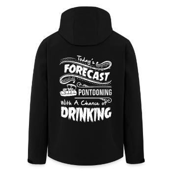 Pontooning Today's Forecast Pontooning - Men’s Recycled Softshell Jacket by Stanley/Stella - black - Back - AI Model Male 185 light (185cm)