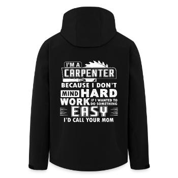 Carpenter I am A Carpenter - Men’s Recycled Softshell Jacket by Stanley/Stella - black - Back - AI Model Male 185 light (185cm)