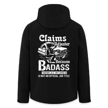 Claim Adjuster Is Not An Official Job Title - Men’s Recycled Softshell Jacket by Stanley/Stella - black - Back - AI Model Male 185 light (185cm)