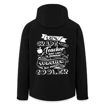 1st Grade Teacher 1st Grade Teacher Cooler - Men’s Recycled Softshell Jacket by Stanley/Stella - black - Back - AI Model Male 185 light (185cm)