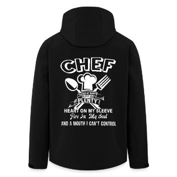 Chef Hated By Many - Men’s Recycled Softshell Jacket by Stanley/Stella - black - Back - AI Model Male 185 light (185cm)