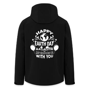 Happy Earth Day May The Forest be With You - Men’s Recycled Softshell Jacket by Stanley/Stella - black - Back - AI Model Male 185 light (185cm)