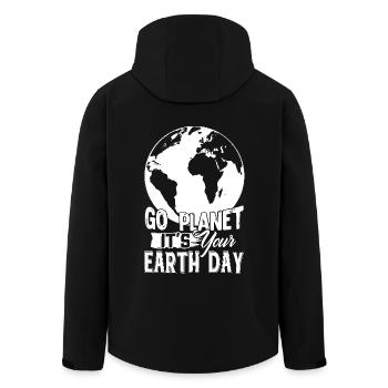 Earth Day It's Your Earth Day - Men’s Recycled Softshell Jacket by Stanley/Stella - black - Back - AI Model Male 185 light (185cm)
