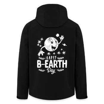 Earth Day Happy B earth Day Earth Day - Men’s Recycled Softshell Jacket by Stanley/Stella - black - Back - AI Model Male 185 light (185cm)