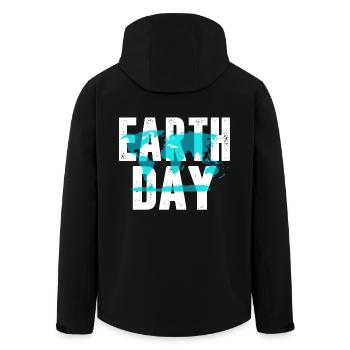 Earth Day Save The Earth - Men’s Recycled Softshell Jacket by Stanley/Stella - black - Back - AI Model Male 185 light (185cm)