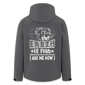 Earth Day The Earth Is Flat - Men’s Recycled Softshell Jacket by Stanley/Stella - anthracite - Back - AI Model Male 185 light (185cm)