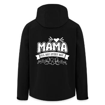 Mother's Day Mama All Day Every Day - Men’s Recycled Softshell Jacket by Stanley/Stella - black - Back - AI Model Male 185 light (185cm)