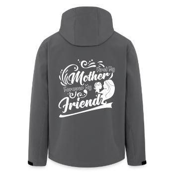 Mother's Day Mother Forever Friend - Men’s Recycled Softshell Jacket by Stanley/Stella - anthracite - Back - AI Model Male 185 light (185cm)