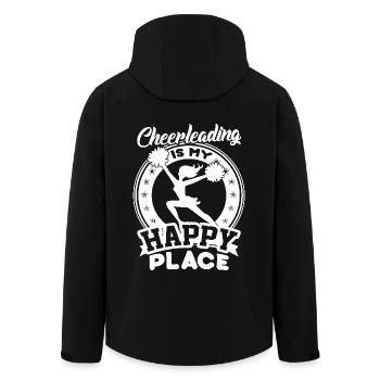 Cheerleading Cheerleading Is My Happy Place - Men’s Recycled Softshell Jacket by Stanley/Stella - black - Back - AI Model Male 185 light (185cm)