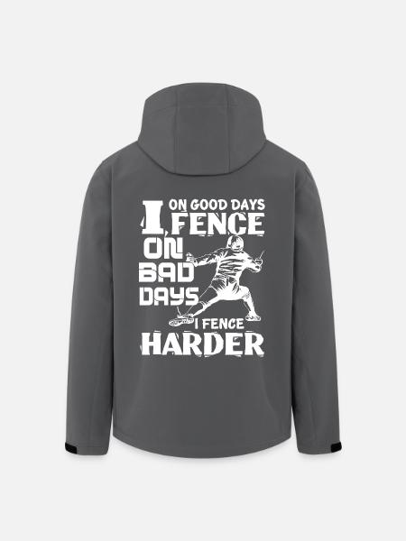 Fencing I Fence Harder - Men’s Recycled Softshell Jacket by Stanley/Stella - black