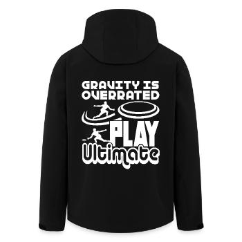 Ultimate Frisbee Gravity Is Overrated - Men’s Recycled Softshell Jacket by Stanley/Stella - black - Back - AI Model Male 185 light (185cm)