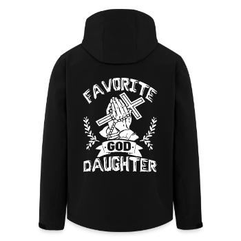 Daughter Favorite God Daughter Funny Father's day - Men’s Recycled Softshell Jacket by Stanley/Stella - black - Back - AI Model Male 185 light (185cm)