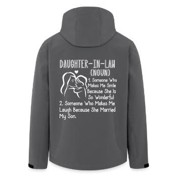 Daughter in law Definition Funny Father's Day - Men’s Recycled Softshell Jacket by Stanley/Stella - anthracite - Back - AI Model Male 185 light (185cm)